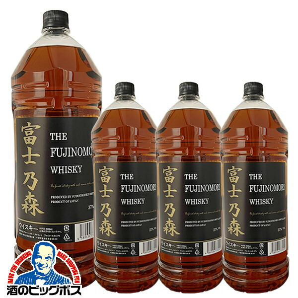 楽天市場】4L 洋酒 国産ウイスキー 大容量 富士乃森 37度 4000ml×1本