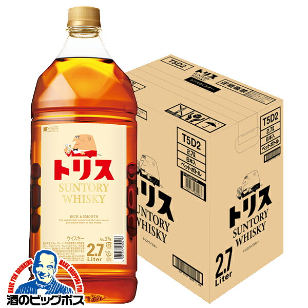 【本州のみ 送料無料】2.7L 洋酒 国産ウイスキー whisky サントリー トリスウイスキー ペット 2700ml&times;1ケース/6本《006》『FSH』｜ドリームクラフト＆ビッグボス