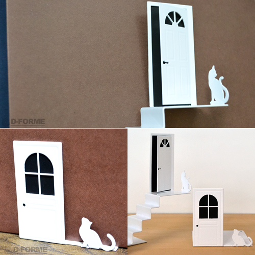 ペレグデザイン ブックステアーズ Book Bookends Design Peleg Stairs おしゃれ かわいい ねこ ブックエンド ブックスタンド ホワイト メタル 本たて 本立て 高評価 ブックスタンド