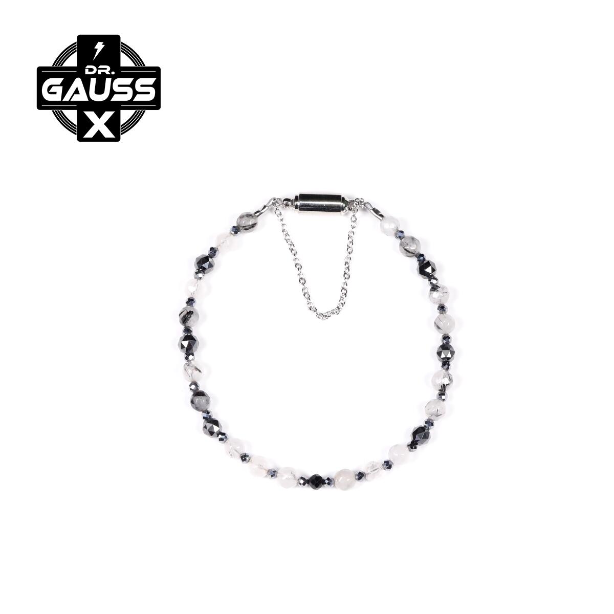 Dr.ガウスX＜IKAZUCHI／イカズチ＞ブラックルチルクォーツ 管理医療機器 腕用磁気アクセサリー メンズ こり 血行改善 医療機器認証 日本製 ビジネス 健康アクセサリー ギフト プレゼント 母の日 父の日 誕生日 おしゃれ シンプル スーツ対応 スタイリッシュ ユニセックス 7,623円