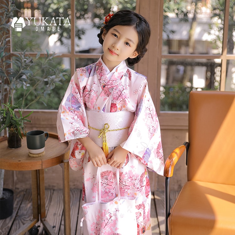 浴衣 子供 花柄 ウサギ ワンピース 浴衣セット 3点セット 浴衣 腰ひも 足袋 花火大会 浴衣 ピンク 紫 浴衣ドレス 古典 レトロ 子供服 盆踊り お宮参り 誕生日 ひなまつり ギフト 和風 可愛い 10代 90 100 110 120 130 140 和装 夏祭り 花火大会 遊び 写真撮り 【D MADE】|D MADE