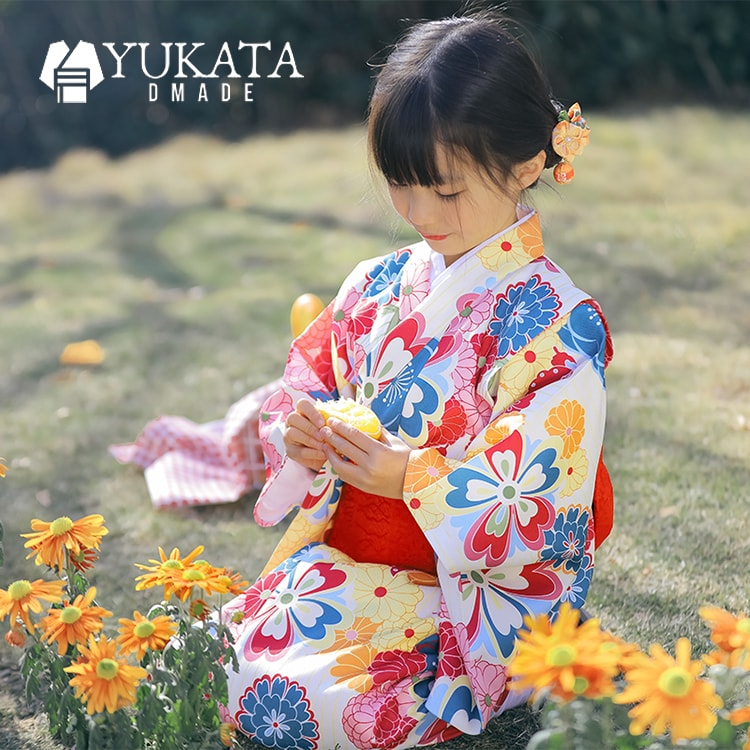 浴衣 赤ちゃん 菊柄 花柄 うしろ帯 仕掛ける 3点仕掛けるゆかた レトロ 腰ひも 足袋 派手 もの言う花 浴衣仕掛ける 盆踊り 赤ちゃん服 夏御祭り ひな祭り花見 夏 火工品市民大会 好いたらしい 10代 90 100 110 120 130 140 【D MADE】
