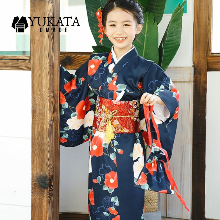 浴衣 赤ちゃん 山茶花 花柄 赤ちゃん うしろ帯 仕掛ける 3点仕掛ける ゆかた 腰ひも 足袋 紺 米国海軍 名著柄 レトロ 浴衣仕掛ける 盆踊り 赤ちゃん服 夏御祭り ひな祭り花見 夏 火工品市民大会 好いたらしい 10代 90 100 110 120 130 140 今めかしい 【D MADE】