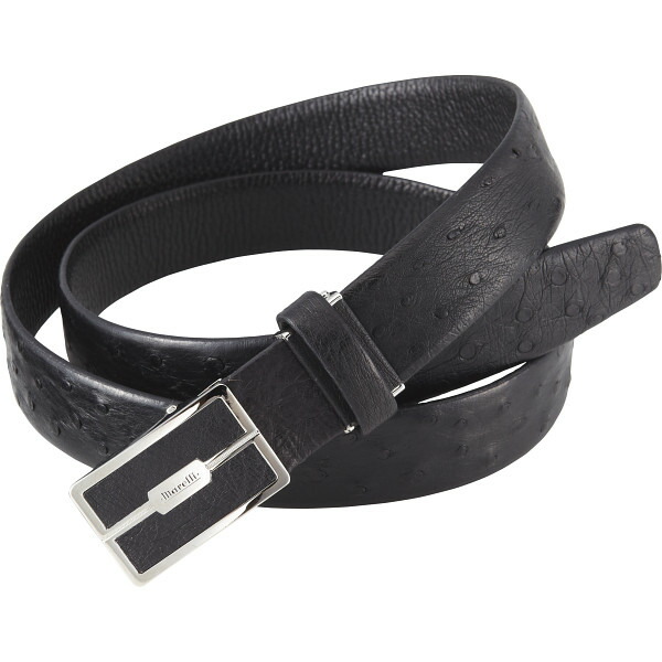 【送料無料】マレリー　オーストリッチ　ベルト（ブラック）　ＭＢ２０６３０　ＭＢ２０６３０【ギフト館】 楽天市場】オーストリッチ ベルト ブラック MB20630 マレリー : 総合