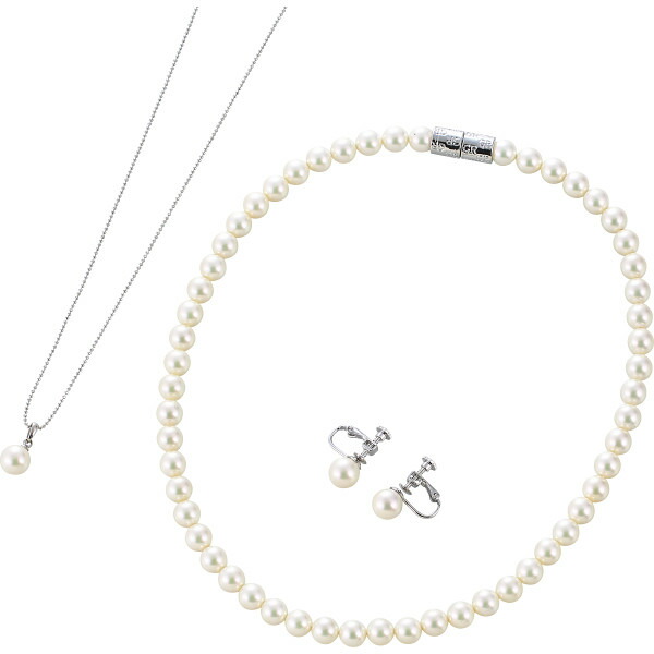 ジョルジュ・レッシュ 泉州の貝パール3点セット(イヤリング) 467-0569+0579ー06 装身具 アクセサリー アクセサリーセット