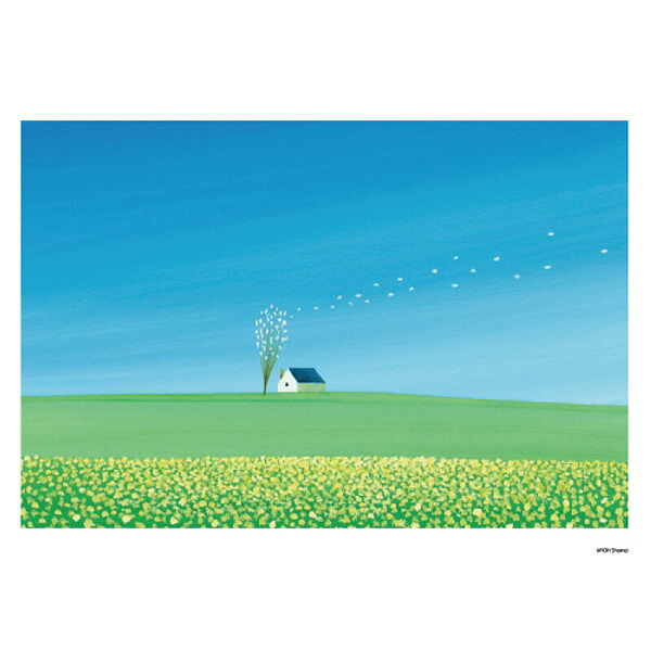 葉祥明「春の風」 A3_84春の風 室内装飾品 絵画額 名画複製額