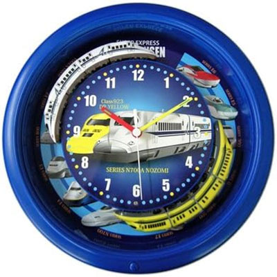 【4/20はエントリーで当店最大P5倍！】SR-WC16001BL ダブルトレイン新幹線クロック SRA SRWC16001BL ブルー 壁掛け時計 壁掛時計 壁かけ時計【KK9N0D18P】【北海道・沖縄・離島配送不可】