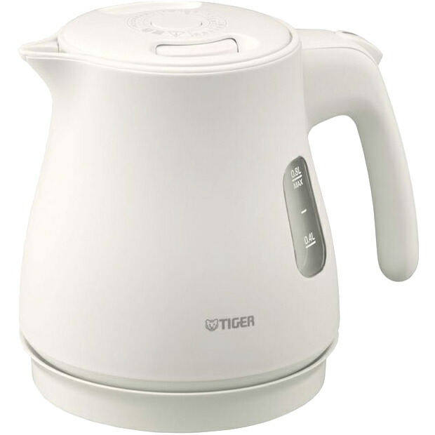 【4/20はエントリーで当店最大P5倍！】TIGER タイガー QUICK&SAFE+ 蒸気レス電気ケトル マットホワイト 0.8L PCV-A080-WM【北海道・沖縄・離島配送不可】【KK9N0D18P】