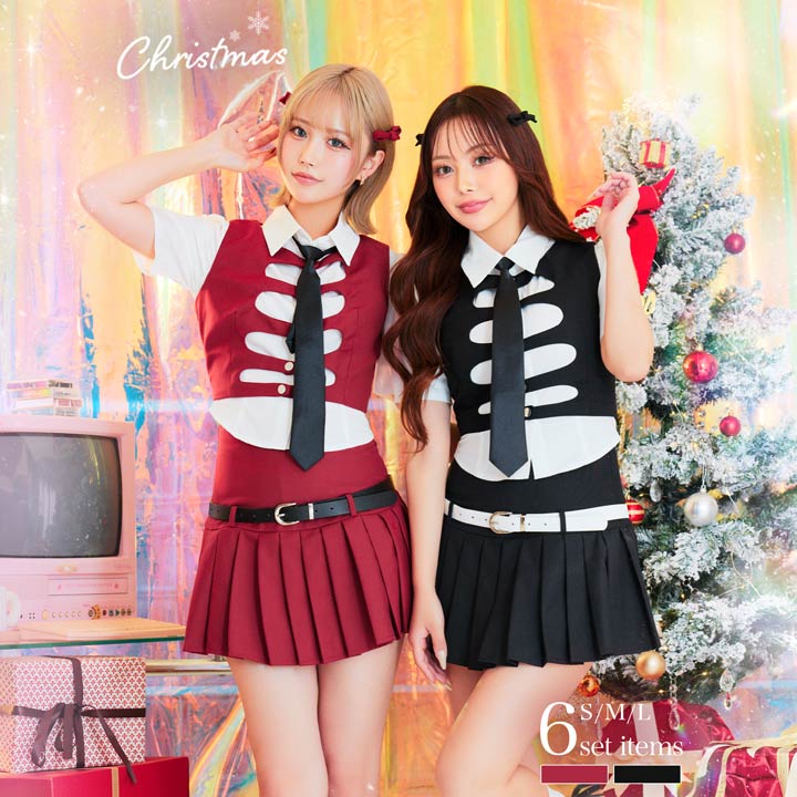 サンタコスプレ衣装 専用 即日発送！】【サンタコス 5点セット】【XS-XLサイズ/2カラー