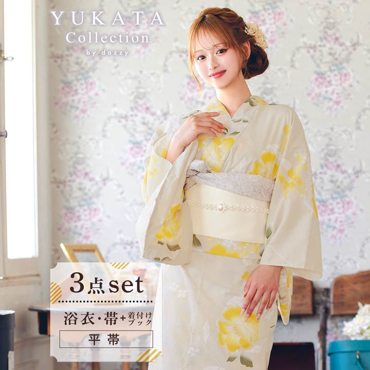 ふりふ 浴衣 手鞠模様 イエロー系 楽天市場】【8/11まで5％OFFクーポン】Dazzy レトロモダン黄色