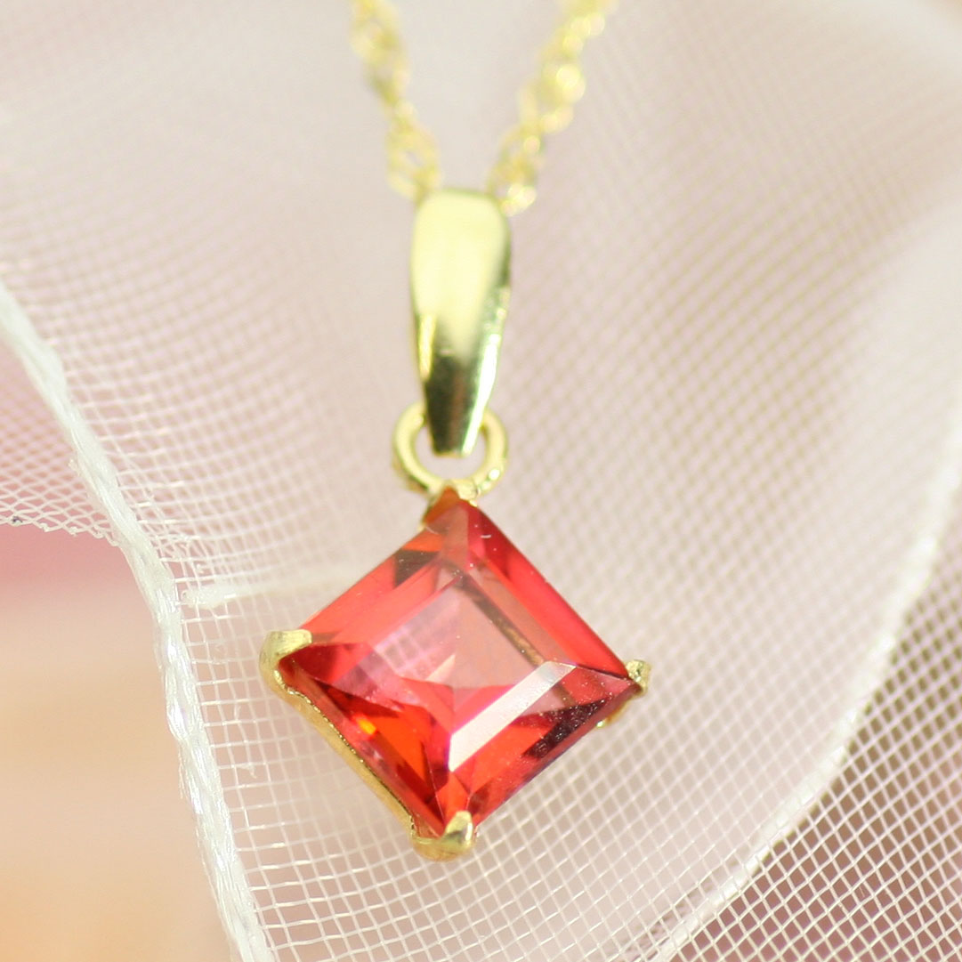 D Room Orange Topaz 5 Mm Square Pendant Rakuten Global Market Orange Topaz 5 Mm Square Pendant