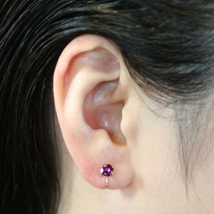 D Room Rhodolite Garnet 5 Miriround Ear Clip Earrings Rakuten Rhodolite Garnet 5 Miriround Ear Clip Earrings