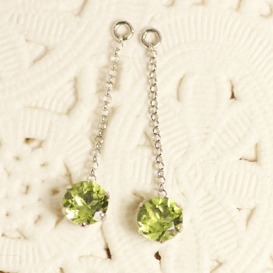 楽天市場】K18 1.6ct ペリドット チャーム ダイヤ 0.1ct 18金 8