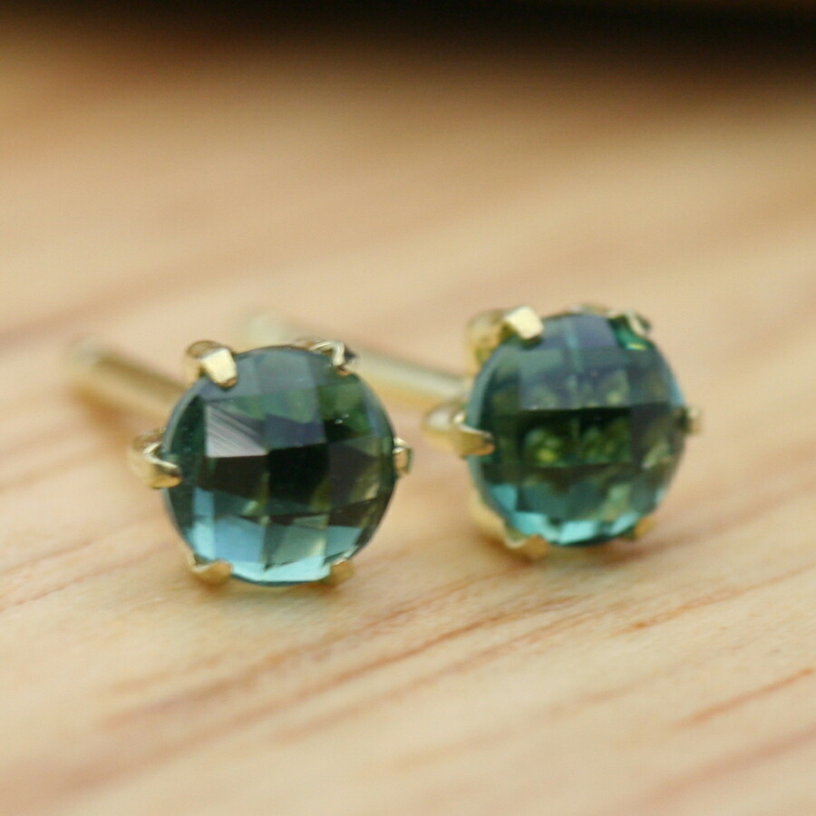 楽天市場】K18 K18YG K18PG K14WG アパタイト 3ミリラウンド ピアス