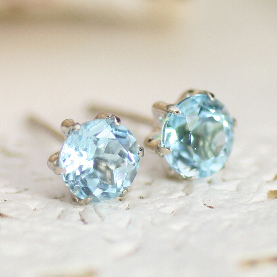 K14WG .スカイブルートパーズ. ダイアモンドピアス 楽天市場】K18 K18YG K18PG K14WG アクアカラー スカイブルートパーズ