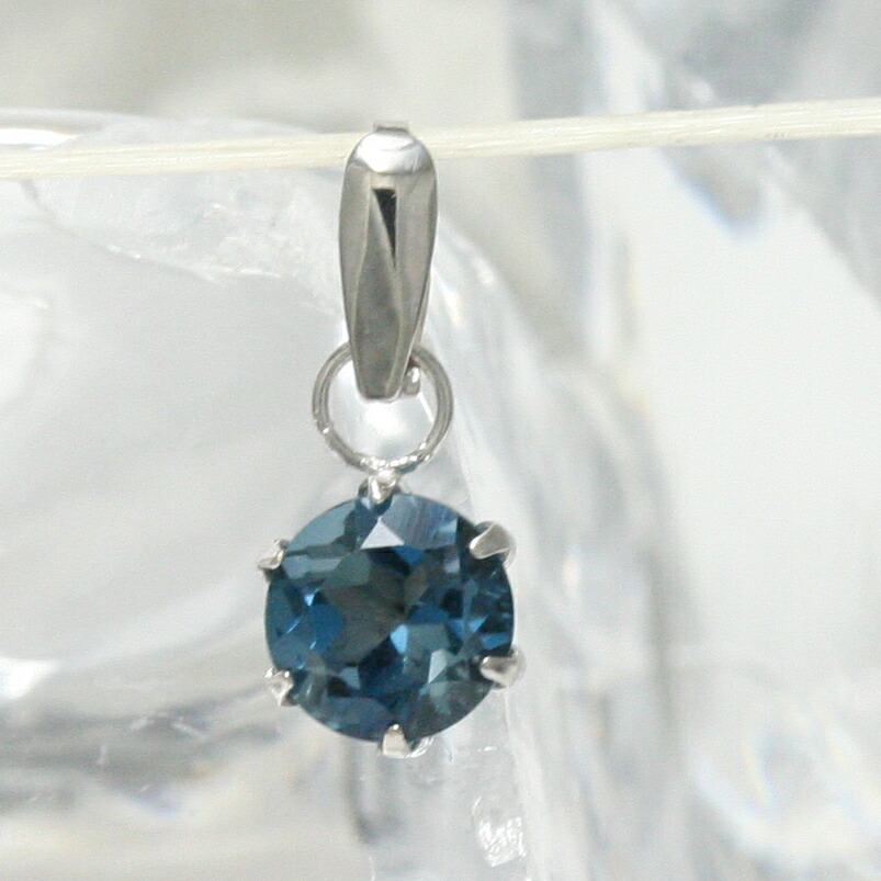 Pt900 ブルートパーズトップ 楽天市場】pt900 ロンドンブルートパーズ 5ミリ ラウンド ペンダント