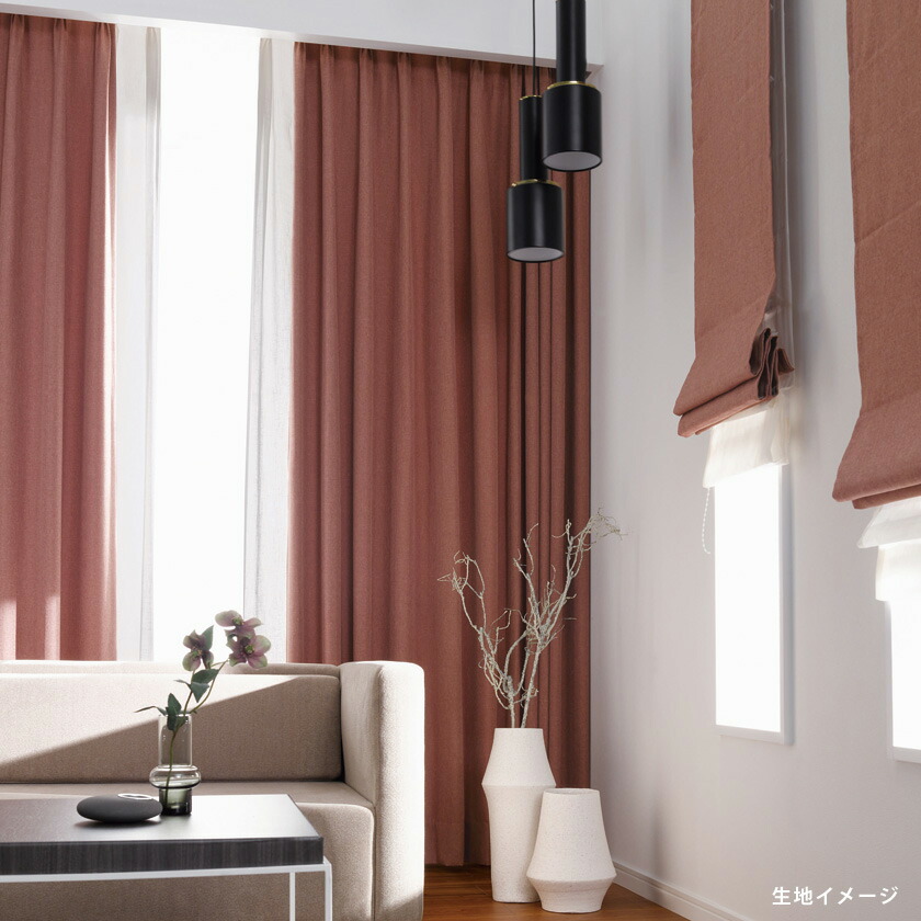 アスワン オーダーカーテン オーセンス▼形状記憶加工 リウェーブ縫製 約2倍 3つ山 カーテン リンガム▼ドレープ Function 遮光[プレーン]【カーテン幅5250～6000×カン下寸法2610～2800mm】