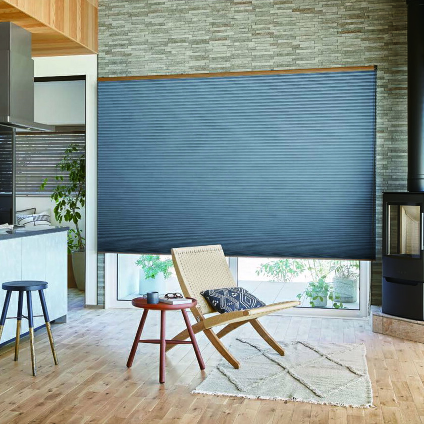 ハニカムスクリーン BRAIR タチカワブラインド▼ブレア ペア : エテルノ(HS-1201～1207・1209・1210)との組み合わせ コード操作 ストラル遮光▼ HS-1111～1116 透過度:遮光1級(A)【製品幅1605～2000×製品高さ1810～2200mm】 58,116円
