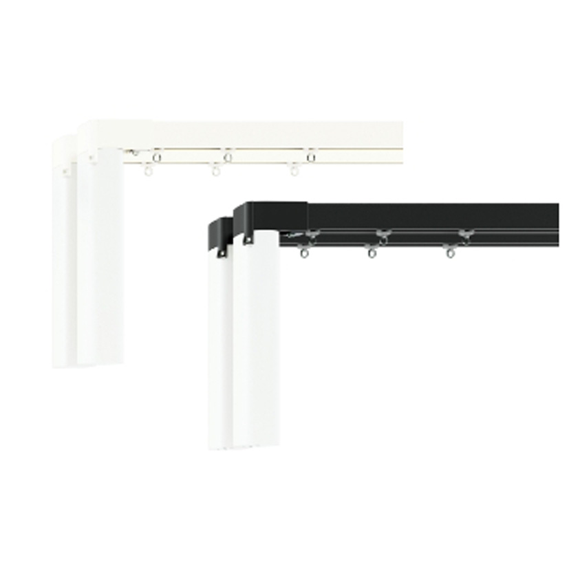 電動カーテンレール▼レガートコモ 標準仕様 ダブルセット(電動+電動) バッテリー式 ジョイントレール▼TOSO リモコン操作 【レール長さ2.51～3.00m】