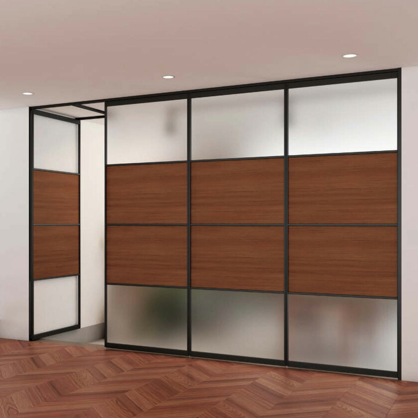 間仕切 扉 ガラス 戸 ドア カーテン ブラインド プレイス 移動収納 スウィング 移動収納 製品幅934 1 960 0 製品高さ270 1 300 0cm ポリカーボネート パネル プラスチック タチカワブラインド 間仕切 開き戸出入り パネルデザイン 格子 和紙調 パネル枚数11枚