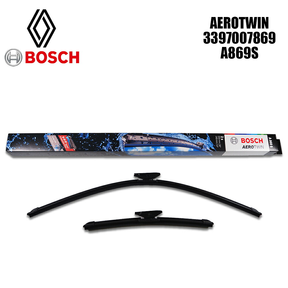 RENAULT フロントワイパーブレードSET 新品 BOSCH 288908912R 3397007869 A869S AEROTWIN エアロツイン