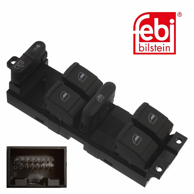 Volkswagen パワーウインドウスイッチ運転席側 FEBI 37644 1J4959857D