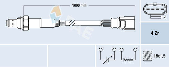 AUDI オーツーセンサー FAE製 77459 06E906265D