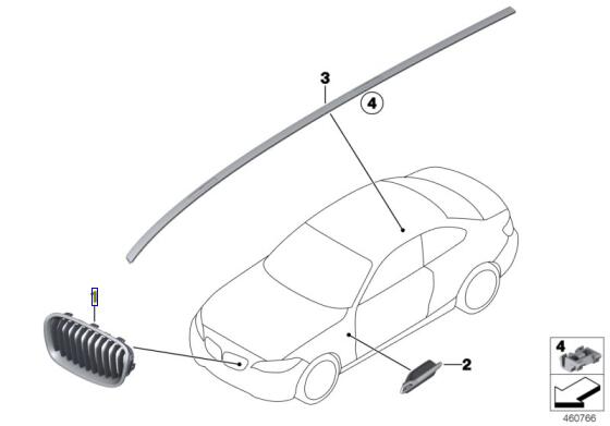 BMW 純正 フリントグリル 左側 1シリーズ F20 F21 純正品番:51137371685 15,233円