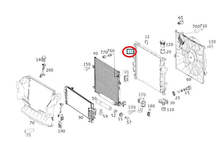 Mercedes-Benz メルセデス・ベンツ 優良品 MAHLE ラジエター GLクラス / Rクラス Ｗ164 / Ｗ251 CR1705000P 純正品番:2515000703｜輸入車パーツ専門店 D-STIMMER