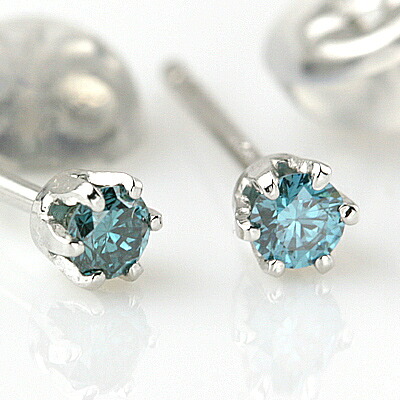 PTロイヤルブルーダイヤモンドピアス 0.10ct｜ダイヤモンドワールド