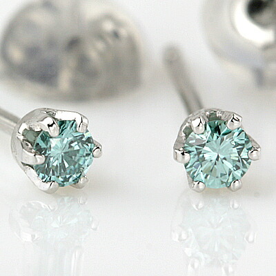 ダイヤモンド【 輝き厳選保証 】 PTパライバダイヤモンドピアス 0.10ct 【ダイヤピアス 染めダイヤ カラー ダイヤモンド ダイアモンド ピアス】