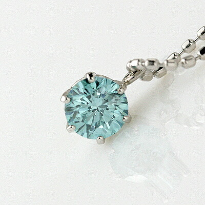 PTパライバダイヤペンダントネックレス　0.3ｃｔ　【染めダイヤ ダイヤ ネックレス ダイアモンド カラー ダイヤモンド ネックレス】