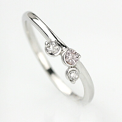 K18WGピンクダイヤリング 0.05ct 0.05cｔ【アーガイル産 天然ピンクダイヤ使用】ダイヤモンド【 輝き厳選保証 】【品質保証書付】｜ダイヤモンドワールド