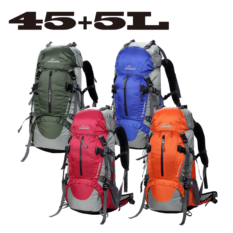 バックパック45+5L 全4色 登山やキャンプなどのアウトドアに！ 送料無料