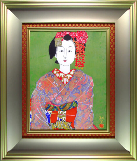 片岡球子 木版画 むすめ ２０１５年 片岡佐和子監修