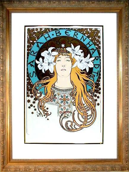 アルフォンス・ミュシャ　四季　春　1896年　リトグラフ ミュシャ『四季：春』 リトグラフ・送料無料・新品額装・UV