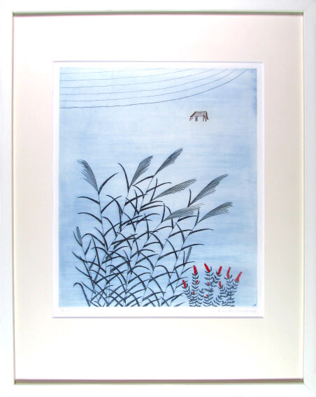国武　久巳　　リトグラフ　300部　　馬　絵　アート 楽天市場】国武久巳・水辺の馬たち（アート・複製画） : 絵画生活