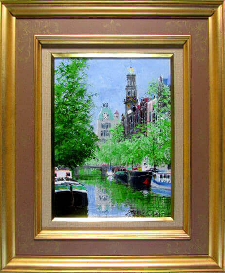 楽天市場】小田切 訓「 新緑の西教会 」 油絵 ・ 油彩画 F4 ( 4号