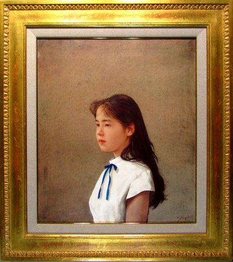 楽天市場】藤井勉 少女 油彩10号 1988年 : ギャラリーダッドアート