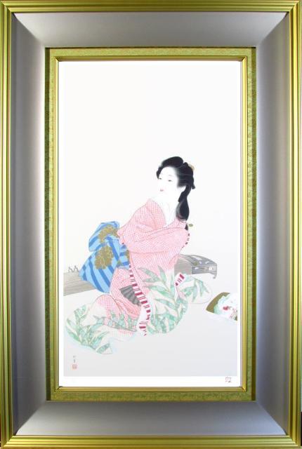 雪月花三題　- 月 上村松篁　シルクスクリーン 上村松篁「雪月花三題より『雪月花三題-月』」シルクスクリーン