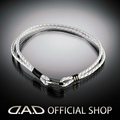 D.A.D ブレスレット SAC296-02 フック/革紐ホワイト 車 DAD ギャルソン GARSON