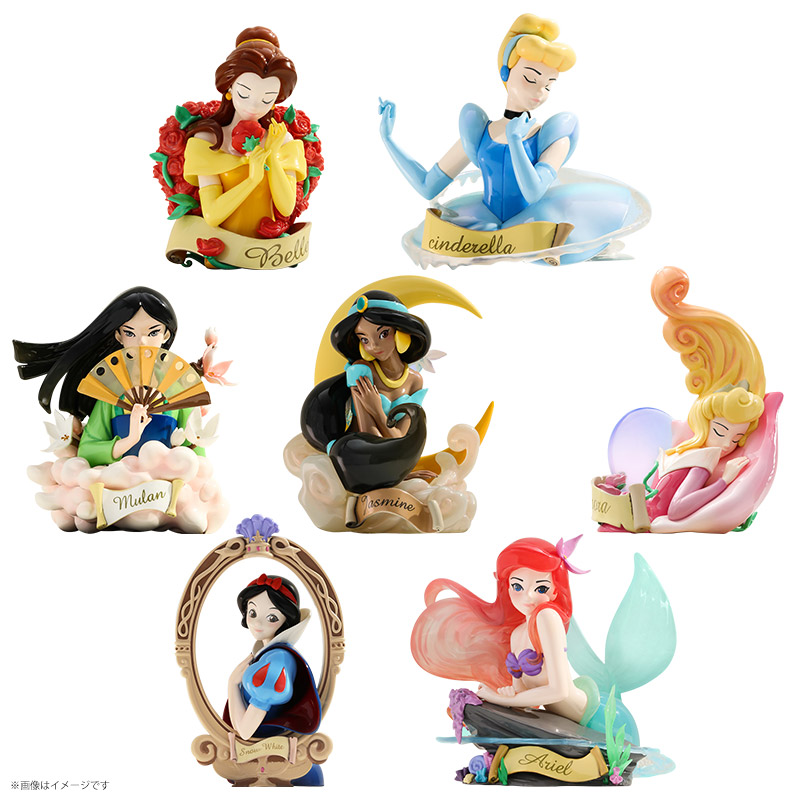 52TOYS BLINDBOX ディズニープリンセス アートギャラリー 1BOX6個セット トレーディングフィギュア コレクショントイ ブラインド でぃずにー ぷりんせす シンデレラ ベル ジャスミン ムーラン オーロラ姫 白雪姫画像