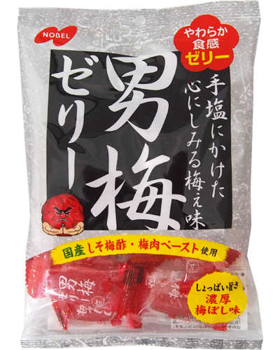 楽天市場 ノーベル製菓 300円 男梅ゼリー180g 6袋入 駄菓子ワールド