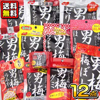 楽天市場 送料無料 ノーベル製菓 男梅シリーズ12点セット 駄菓子ワールド