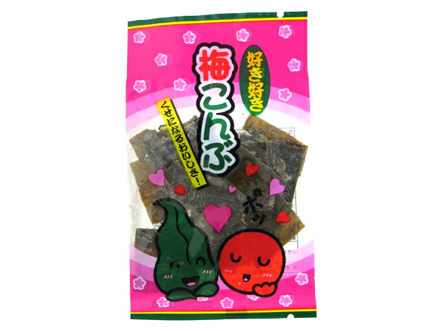 楽天市場 やおきん 40円 好き好き梅こんぶ 袋入 駄菓子ワールド