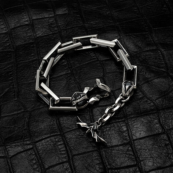 楽天市場】ブラックダイヤモンド スクエア チャーム ブレスレット