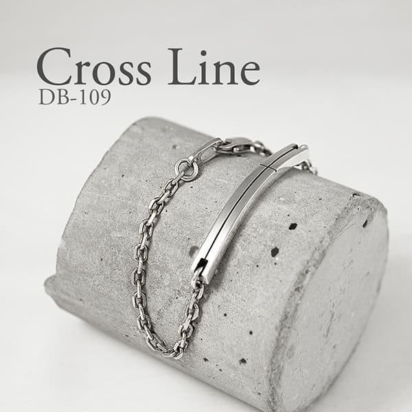 【メール便！送料無料※指定日・代引き・ギフト不可】誕生石 Cross Line シルバーブレス メンズ プレート チェーンブレス 人気 ギフト オリジナル ハンドメイド 天然石 腕輪 925 おしゃれ シンプル カジュアル ブランド DAgDART・ダグダート DB-109｜DAgDART オリジナルシルバーアクセ