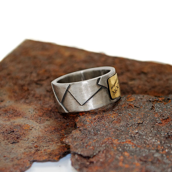 Brass Silver925 真鍮 名入れ シルバー 指輪 刻印 メンズ 10号 11号 12号 13