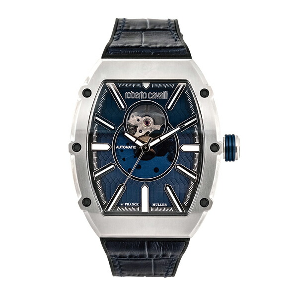 【10％OFFクーポン利用で】roberto cavalli by FRANCK MULLER ロベルト カヴァリ バイ フランク ミュラー ダークブルー スイス製 RV1G248P0021 メンズ 腕時計 国内正規品