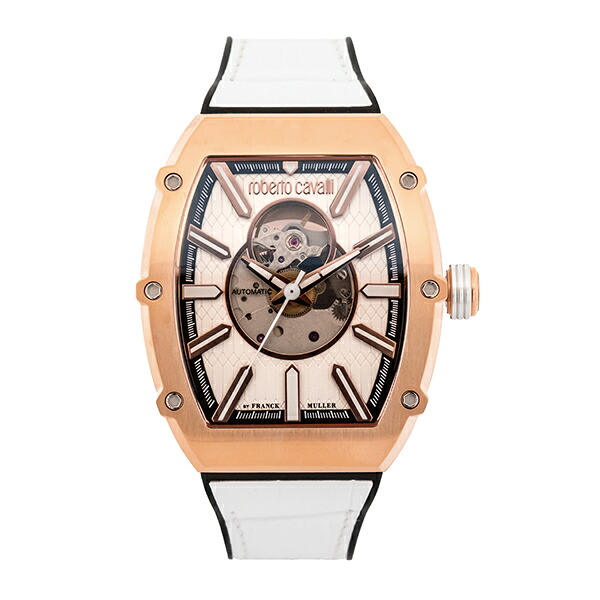 【10％OFFクーポン利用で】roberto cavalli by FRANCK MULLER ロベルト カヴァリ バイ フランク ミュラー シルバー スイス製 RV1G248P0051 メンズ 腕時計 国内正規品｜腕時計 Chronostaff DAH DAH
